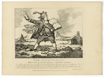 Il giornalista, da Il giro delle Ebridi di Boswell da Thomas Rowlandson