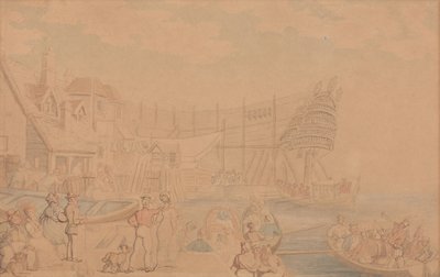 Il varo di una nave da Thomas Rowlandson