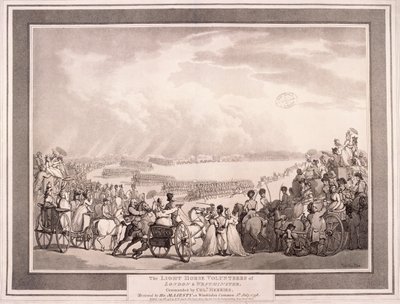I volontari a cavallo di Londra e Westminster, 1798 da Thomas Rowlandson