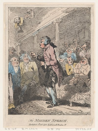 Il discorso della fanciulla, 5 ottobre 1785 da Thomas Rowlandson