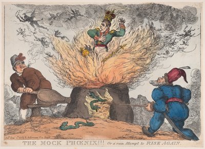 La falsa Fenice!!! O un vano tentativo di risorgere, 10 dicembre 1813 da Thomas Rowlandson