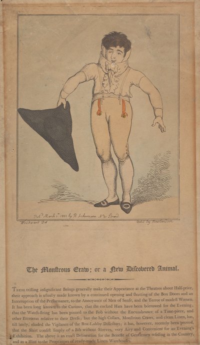 Il mostruoso Craw; ovvero un animale appena scoperto da Thomas Rowlandson