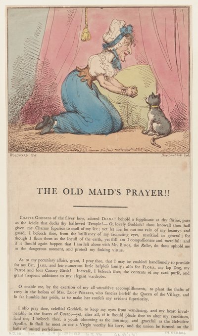 La preghiera della vecchia zitella!! da Thomas Rowlandson