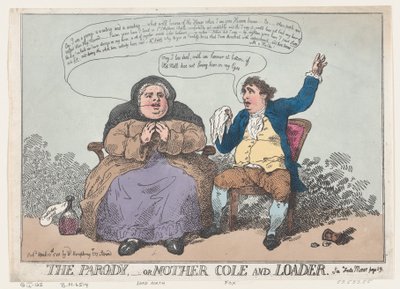 La parodia, o Madre Cole e Loader da Thomas Rowlandson