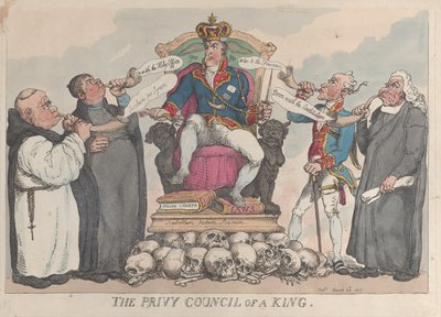 Il consiglio privato di un re da Thomas Rowlandson