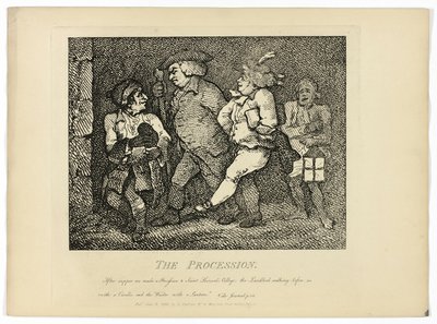 La processione, da Il giro delle Ebridi di Boswell da Thomas Rowlandson