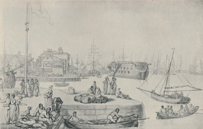 Il molo, Blackwall Docks da Thomas Rowlandson