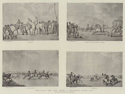 La Corsa per il Derby Cento Anni fa da Thomas Rowlandson