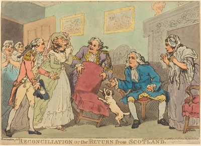 La riconciliazione, o Il ritorno dalla Scozia da Thomas Rowlandson