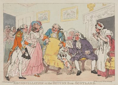 La riconciliazione, ovvero il ritorno dalla Scozia da Thomas Rowlandson
