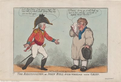 La rassegnazione, o John Bull sopraffatto dal dolore da Thomas Rowlandson