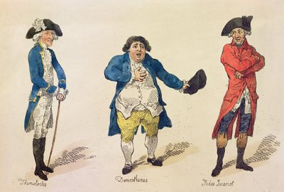 I candidati rivali, frontespizio nel libro History of the Westminster Election.. di Lovers of Truth and Justice, Londra, 1784 da Thomas Rowlandson
