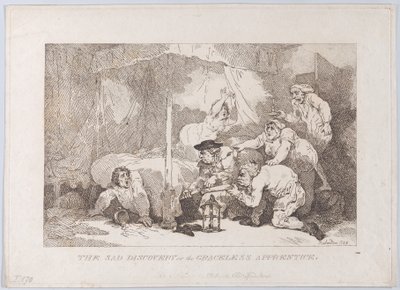 La triste scoperta dell’apprendista senza garbo da Thomas Rowlandson