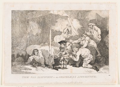 La triste scoperta; ovvero, l’apprendista senza garbo da Thomas Rowlandson
