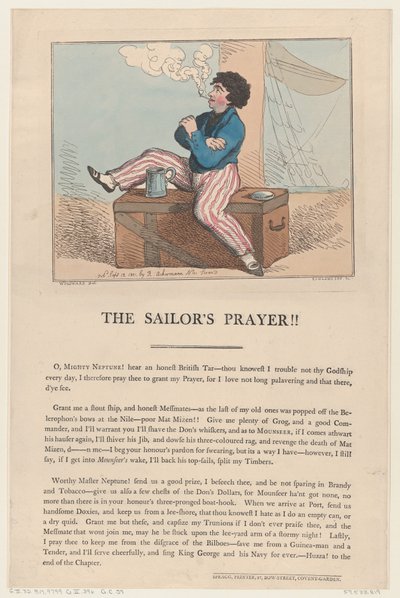 La preghiera del marinaio!!, 12 settembre 1801 da Thomas Rowlandson