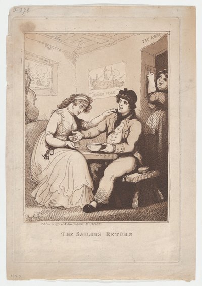 Il ritorno del marinaio, 10 ottobre 1799 da Thomas Rowlandson