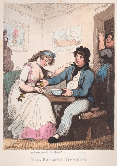 Il ritorno del marinaio, 10 ottobre 1799 da Thomas Rowlandson