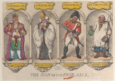 Il segno dei quattro tutti, 1810 da Thomas Rowlandson