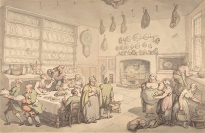 La Cucina dello Scudiero, fine XVIII-inizio XIX secolo da Thomas Rowlandson