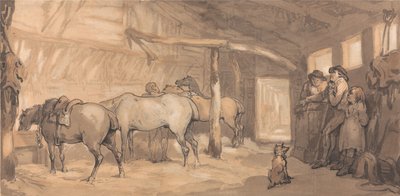 La scuderia di una locanda da Thomas Rowlandson