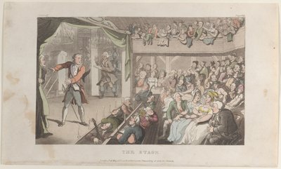 Il palcoscenico. George Primrose come Orazio, da Il vicario di Wakefield da Thomas Rowlandson