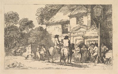Le Tre Ferri di Cavallo, una locanda lungo la strada, 18 dicembre 1787 da Thomas Rowlandson