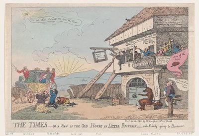 I tempi - O una vista della vecchia casa in Little Brittain - Con nessuno che va da Thomas Rowlandson
