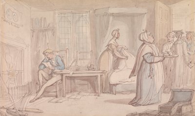 La stanza dello studente universitario da Thomas Rowlandson
