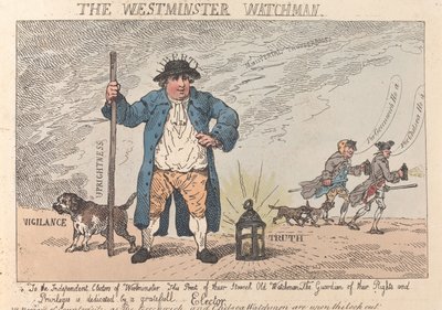 Il Westminster Watchman da Thomas Rowlandson