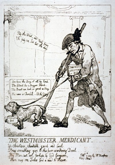 Il Mendicante di Westminster da Thomas Rowlandson