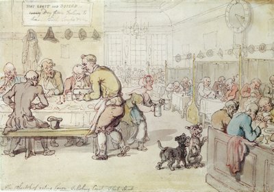 La locanda del Wheatshief, Salisbury Court, Fleet Street da Thomas Rowlandson