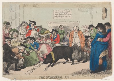 Il Maiale Meraviglioso, 12 aprile 1785 da Thomas Rowlandson