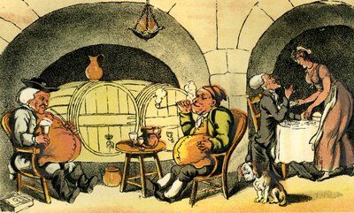 Il quartetto della cantina da Thomas Rowlandson