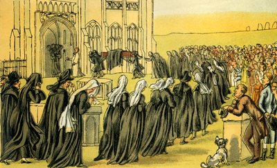 Il funerale di Syntax da Thomas Rowlandson