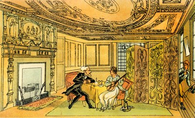 La visita del dottor Syntax alla vedova Hopeful da Thomas Rowlandson