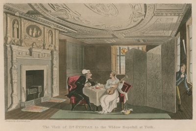La visita del Dr Syntax alla vedova Hopefull a York da Thomas Rowlandson