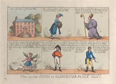 Questa è la casa in Gloucester Place, Tavola 1, 26 maggio 1809 da Thomas Rowlandson
