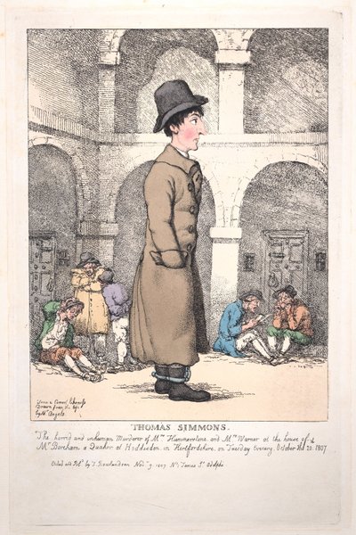Thomas Simmons, 9 novembre 1807 da Thomas Rowlandson