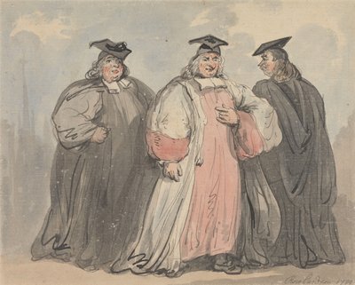 Tre studiosi ecclesiastici da Thomas Rowlandson