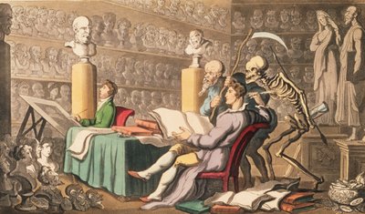 Il Tempo e la Morte impartiscono i loro pensieri sulle opere di apprendimento e di arte, dalla 