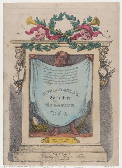 Pagina del titolo, Caricature Magazine di Rowlandson, Vol. 5 da Thomas Rowlandson