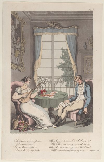 Pagina del titolo, da Napoli e la Campagna Felice: in una serie di lettere indirizzate da Thomas Rowlandson