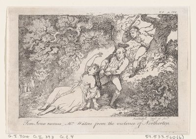 Tom Jones salva la signora Waters dalla violenza di Northerton, dalla Storia di Tom Jones, 1792 da Thomas Rowlandson
