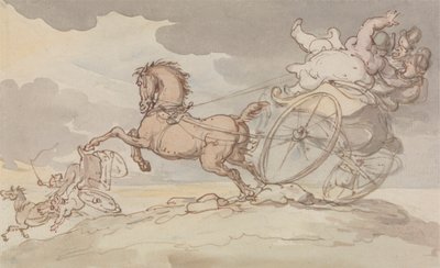 Due carrozze in difficoltà da Thomas Rowlandson