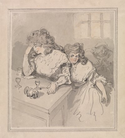Due ragazze che bevono da Thomas Rowlandson