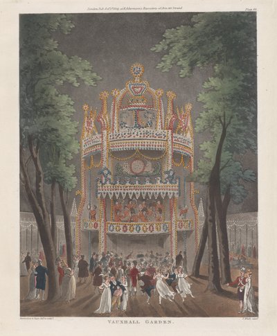 Giardino di Vauxhall, 2 ottobre 1809 da Thomas Rowlandson