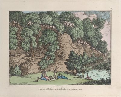 Veduta di Blisland, vicino a Bodmin, Cornovaglia, da Sketches from Nature da Thomas Rowlandson