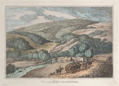 Vista vicino a Bridport, Dorsetshire, da Sketches from Nature, 1819-22 da Thomas Rowlandson