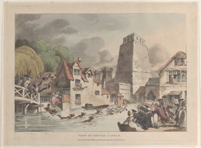 Veduta del castello di Oxford, 1809 da Thomas Rowlandson