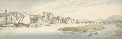 Veduta della città su un fiume Carwitham Castle, 1775-1827 da Thomas Rowlandson